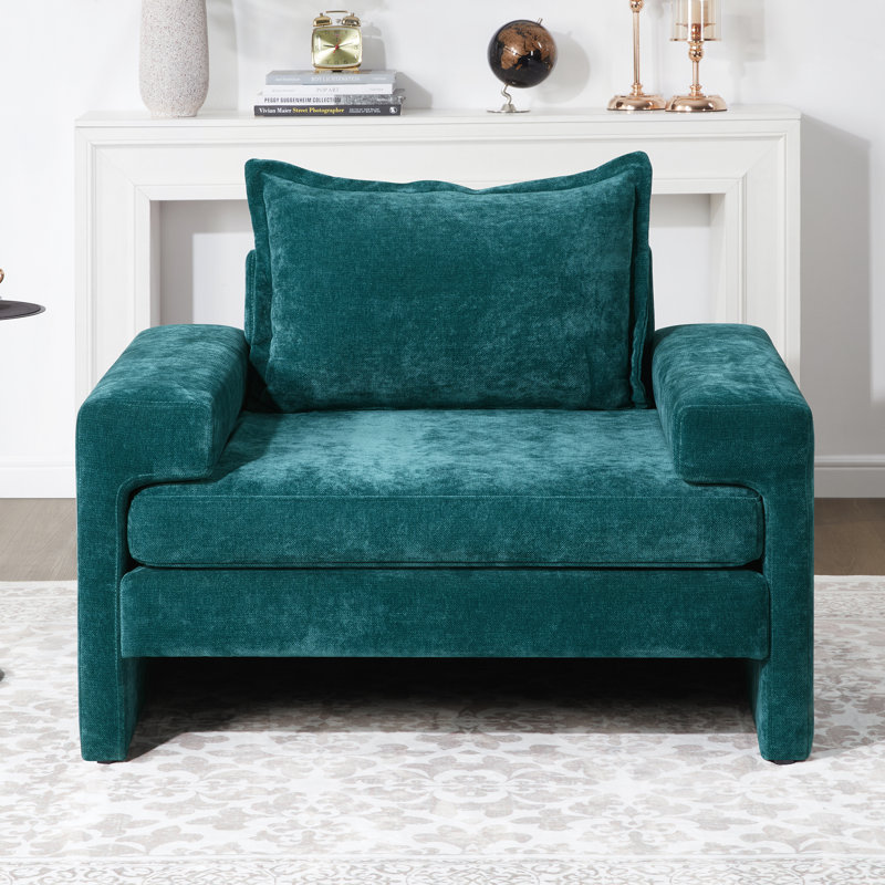 Chaises d'appoint ergonomiques en chenille, design spacieux, style moderne pour la maison