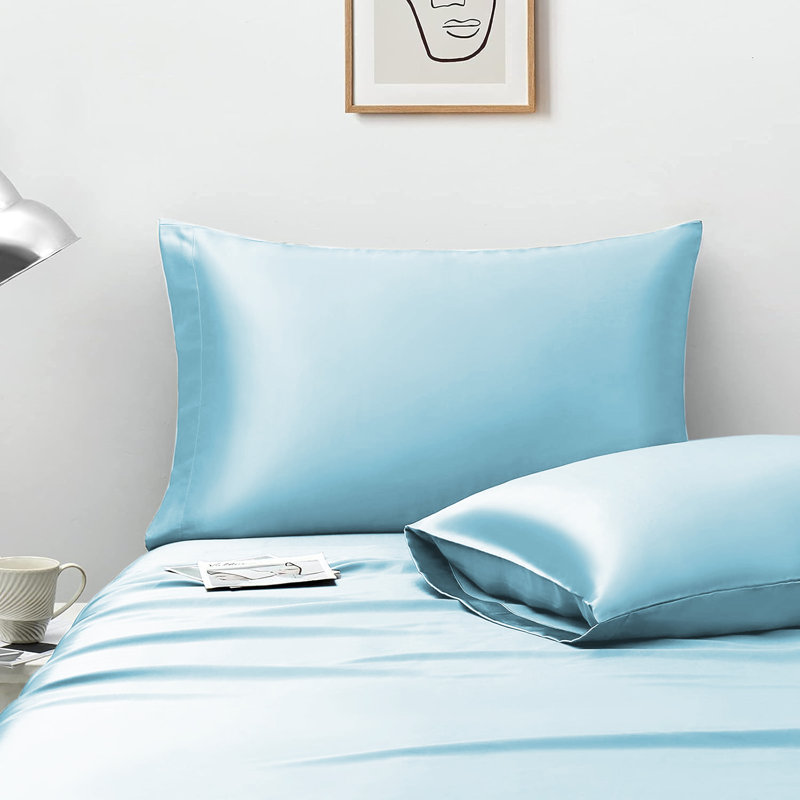 Satin Standard Sham, Sky Blue