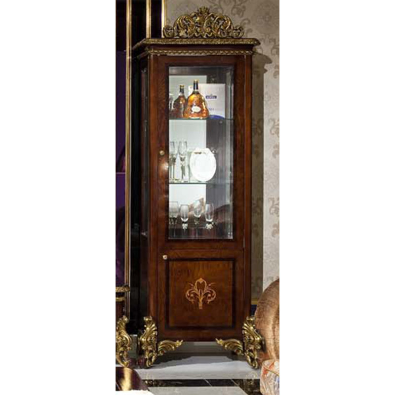 Heine Lighted China Cabinet, Hinges On The Left