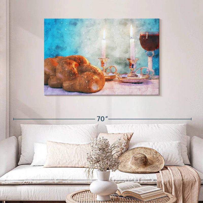 Challah And Wine, 30" H x 45" W