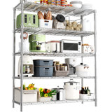 Height-Adjustable Garage Wire Shelving Unit For Kitchen, Laundry Room, Pantry, Warehouse, Basement