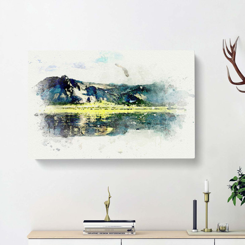 Eagle Flying Above New Zealand in Abstract - Wrapped Canvas, 35cm H x 50cm W x 3cm D