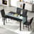 4-Person Dining Table And Chair Set, Dining Table And Chair 5-Piece Set, Diamond Leather Seats For Dining Room,-1638086765