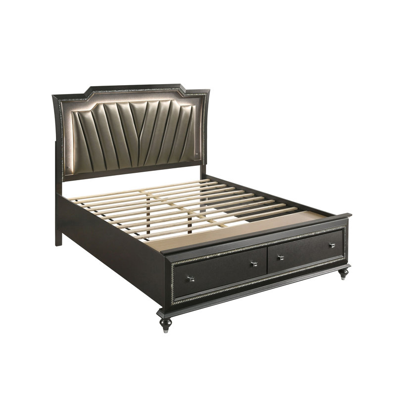 Coronet Vegan Leather Platform Storage Bed, King
