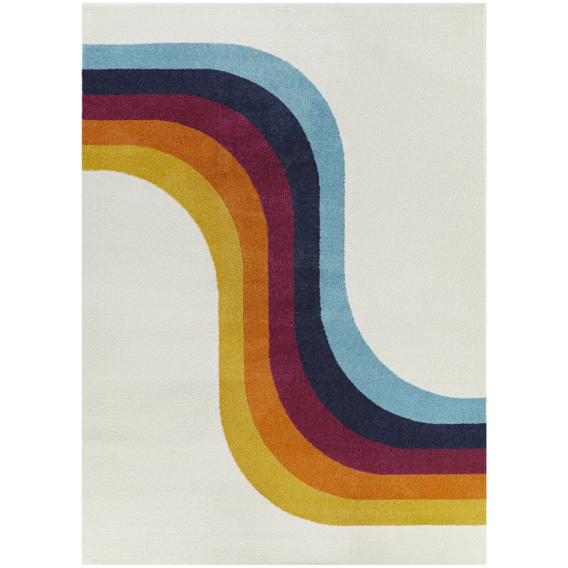 Heim Rectangle Abstract Polypropylene Plastic Rug, Rectangle 3'11" x 5'7"
