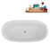 67" Streamline Soaking Freestanding Tub and Tray With Internal Drain
