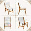 Ensemble de 2 chaises rembourrées avec pieds en bois d'hévéa pour la salle à manger, la cuisine et le salon.-750051646