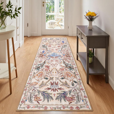 Floral Faux Fur 60cm X 180cm Area Rug