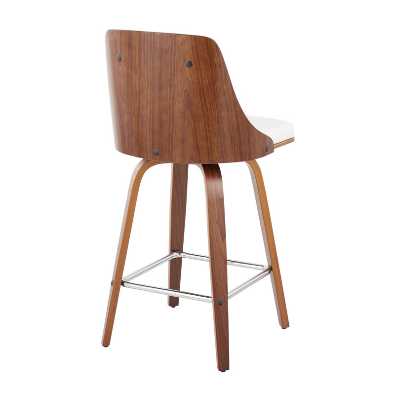 Contemporary Counter Stool, Blanc