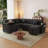 Sleeper Sofas With Storage, 100 Inch Corduroy Modern Home Sectional