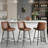 PU Leather Upholstered Counter & Bar Stool Set of 3-714696742