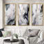 «White and Grey Ripples Of Stone», 3 pièces sur toile-2121534766-2121534763