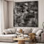 Art mural très grand noir abstrait minimaliste moderne, impression numérique (assemblage de cadre requis)-106812934