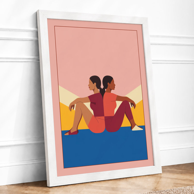 Back to Back Modern - Framed Print, A1 - 84.1 x 59.4 cm, White