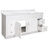 Concord 61 Inch Bathroom Vanity with Top, Ready to Assemble, White