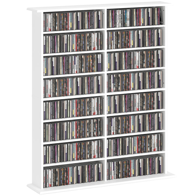 123.7cm H Media Shelves, Grey, 123.7cm H x 106.5cm W x 24cm D