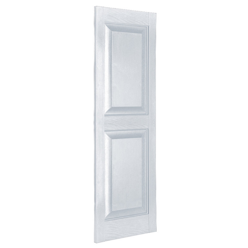 Premier White Polystyrene Raised Panel Shutters Set of 2