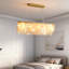 Lustre rectangulaire à 5 lumières en coquille de Capiz