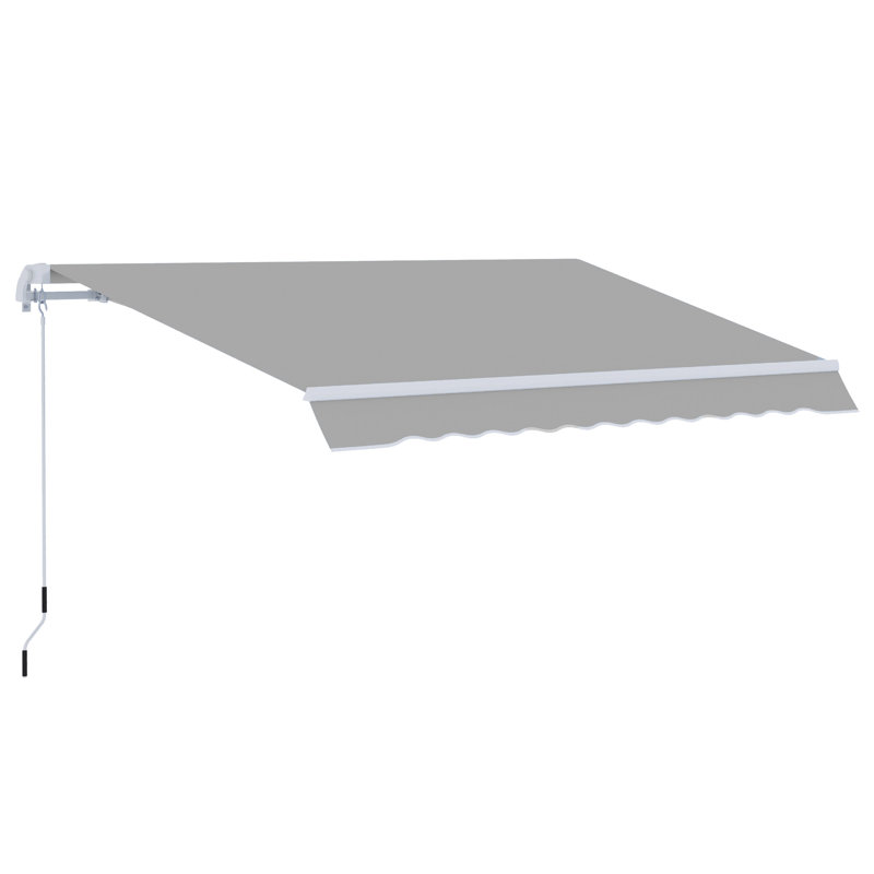 Dakota Fields 295cm W x 200cm D Gray Cover Retractable Patio Awning