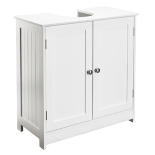 Kleankin 24 Bathroom Under Sink Cabinet With Storage, Pedestal Sink Cabinet,  Adjustable Shelf And Open Bottom Shelf, Grey : Target