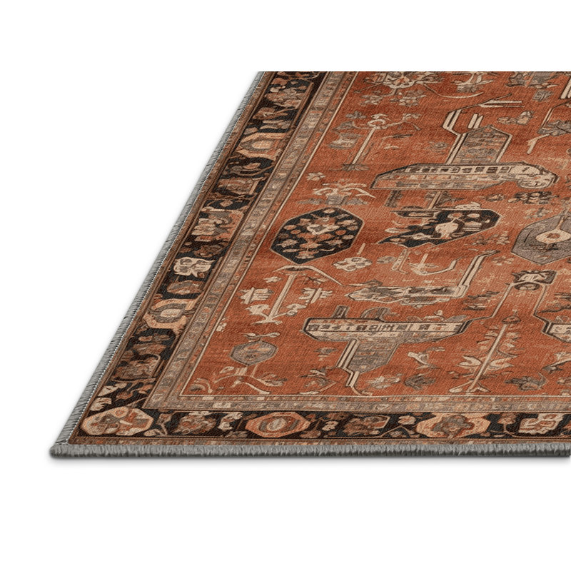 Tapis brun lavable à la machine, Carré 4 pi