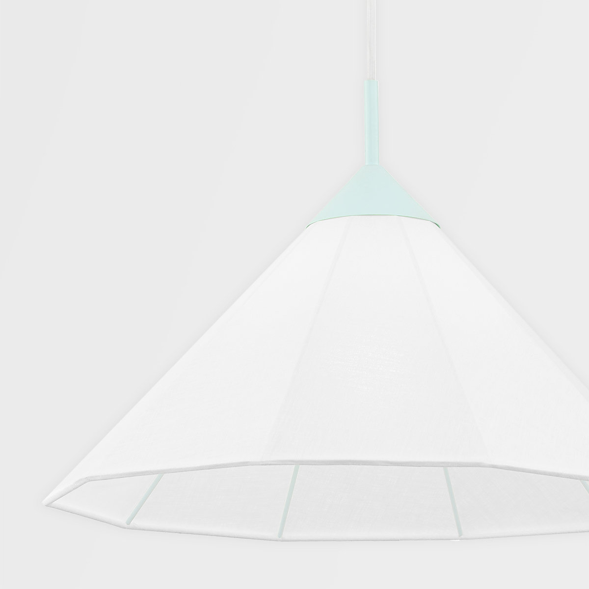 Single Light Pendant, Blue, 13.25" H x 20" W x 20" D, G25