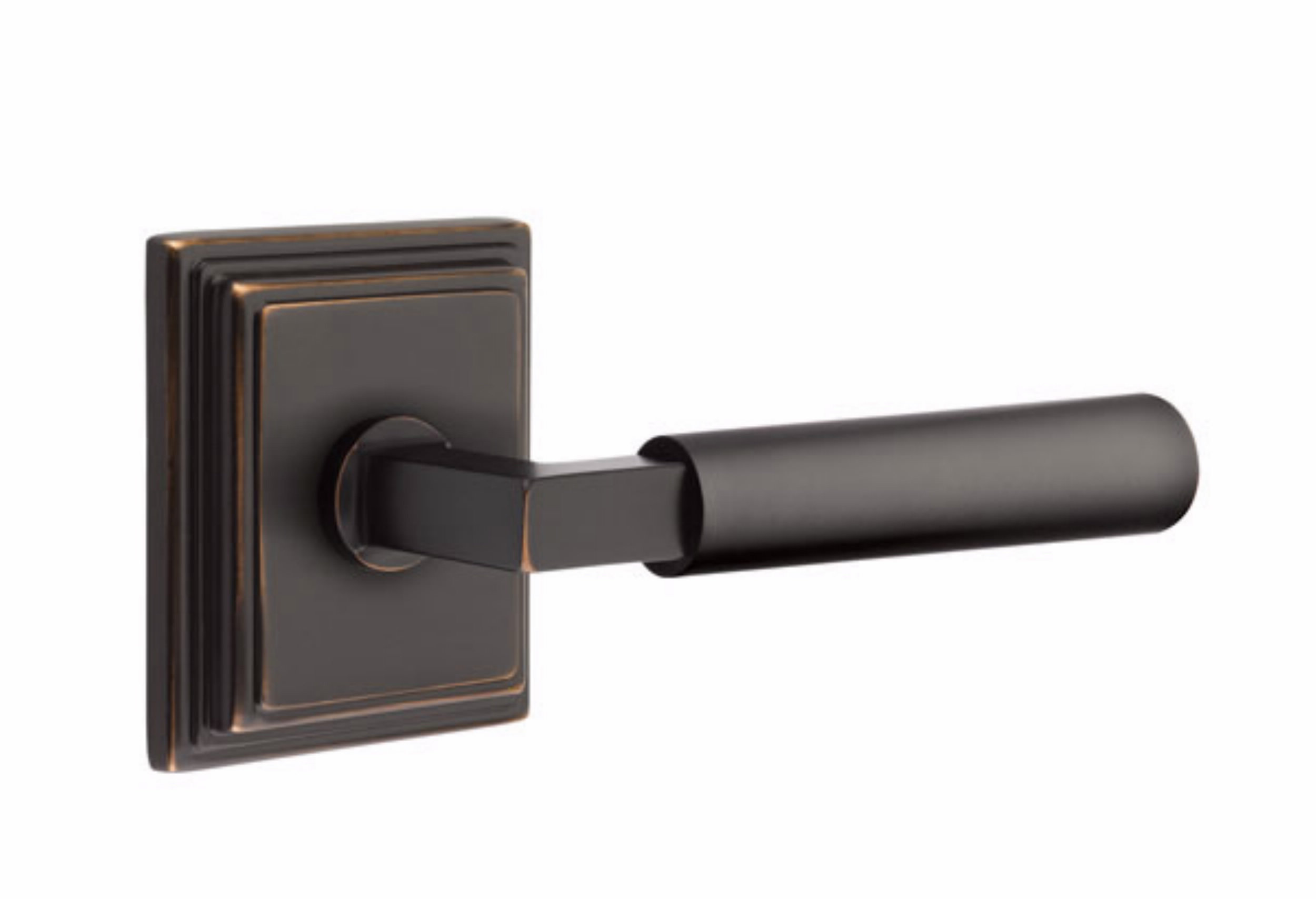 Emtek Modern Designer Brass Passage Leverset w/ Wilshire Rosette ...