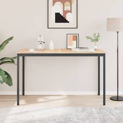 Rectangular Wood Top Dining Table