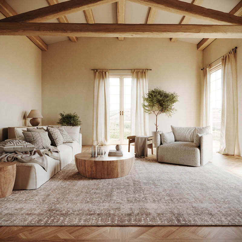 Tapis traditionnel à médaillon rétro de la collection Nuloom Hillstone Calianna, Rectangle 6 pi 7 po x 9 pi