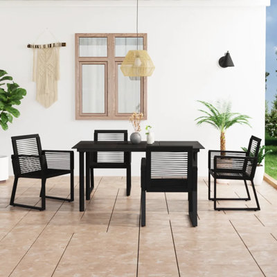 Gaetano 4 - Person Patio Dining Set with Rectangular Table