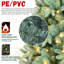 Arbre de Noël 8 pi PE / PVC bleu-vert avec 650 lumières DEL blanc chaud - 2458 pointes, conception à branches articulées, aspect naturel, support en métal, décoration des Fêtes facile à assembler-1538095673