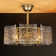 23'' 4-Light Glass Sahde Fandelier with Remote Control