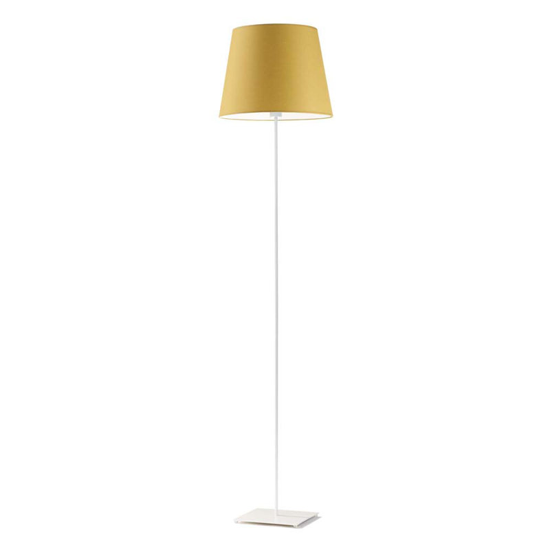 Asauni 162.5cm Traditional Floor Lamp, White, Mustard