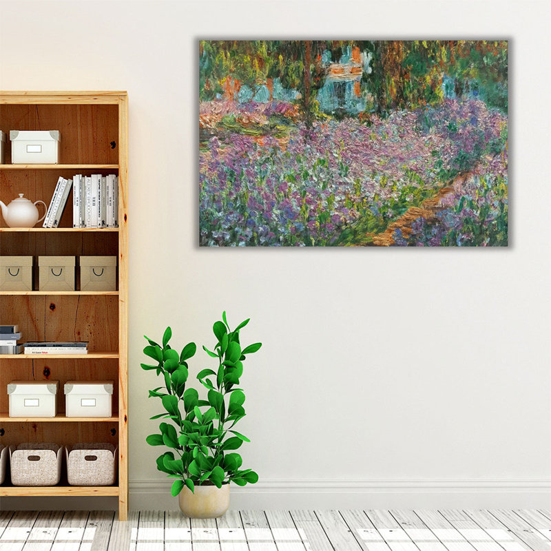 Le jardin de l'artiste à Giverny, 1900 - reproduction d'art sur toile, H 20 po x l 30 po