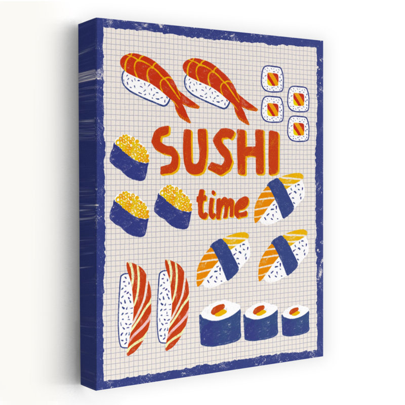 Art contemporain de poissons, temps délicieux, H 60 po x l 40 po