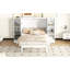 Grand lit escamotable avec tablettes, tiroirs et ports USB