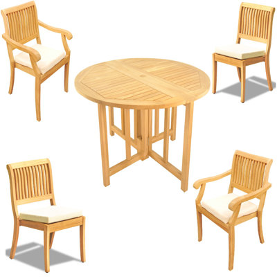 Ensemble de table d'extérieur 48 pièces pour 4 personnes L 48 po Appel Rond