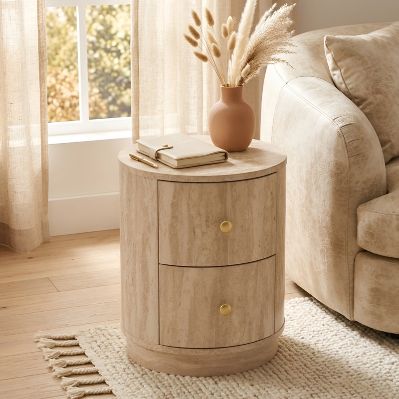 Table d'appoint 19,5 po, Beige