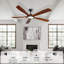 Ventilateur de plafond standard à DEL 5 pales 60 "avec télécommande et ensemble d'éclairage pour salon