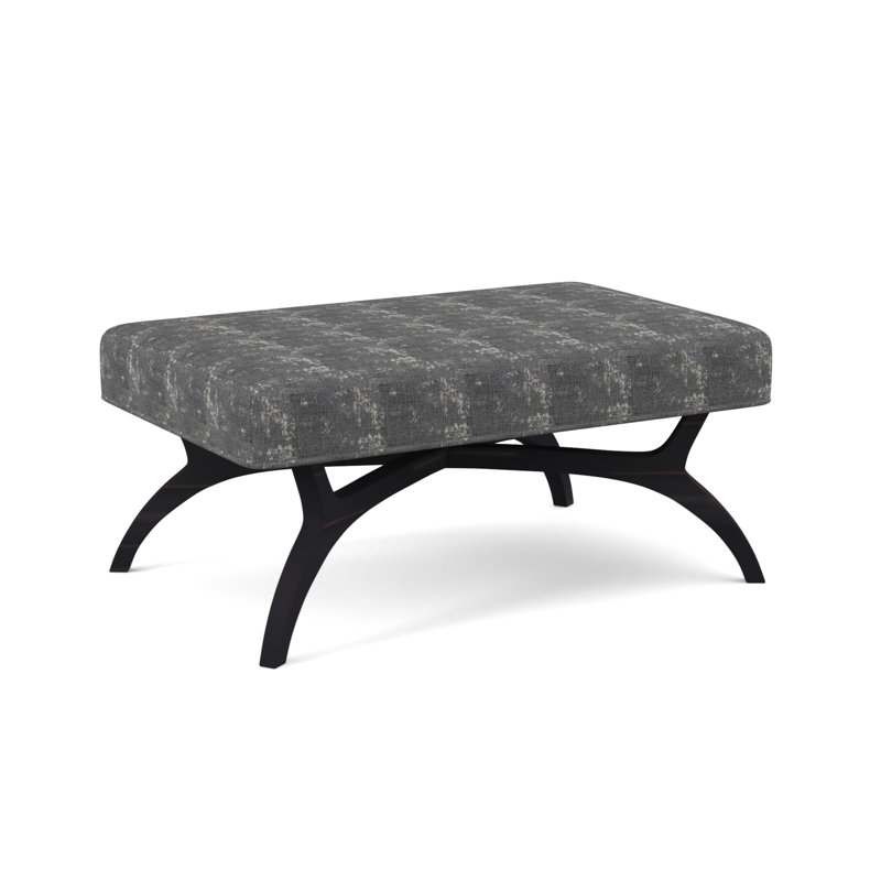 Ansel Upholstered Bench, Vintage Ebony, Stepping Stones Ivory