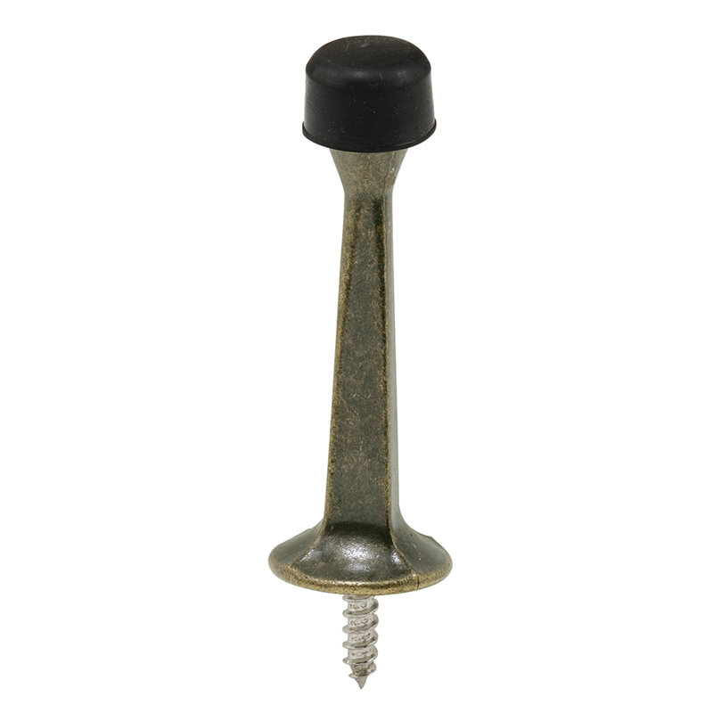 Butée de porte rigide Prime-Line, portée de 3 po, moulée sous pression, Laiton antique