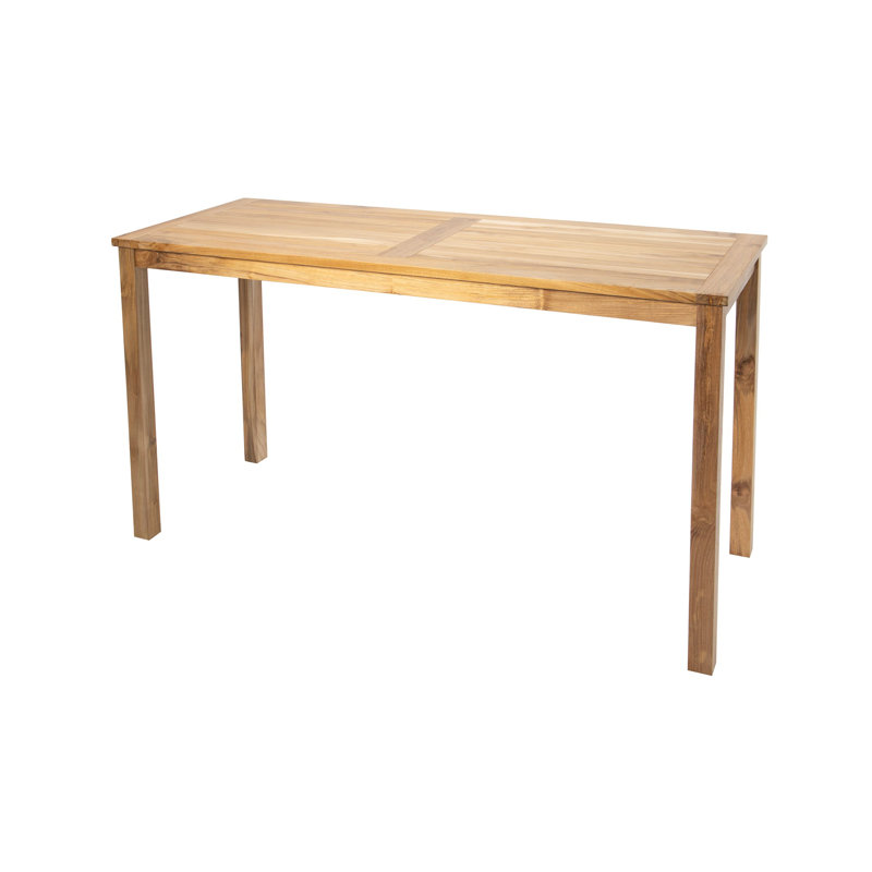 Venora 68'' Teak Outdoor Bar Table,  36" H x 26" W x 68" D
