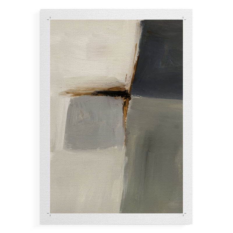 Neutralité segmentée II - impression sur toile seulement - non encadrée, H 18 po x l 12 po