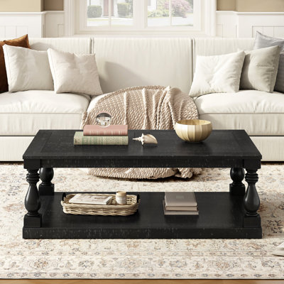 Table basse avec tablette de plancher