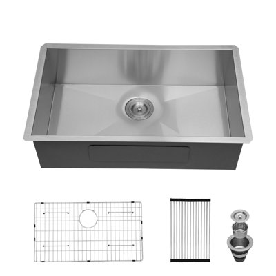 30'' L Single Bowl Stainless Steel Kitchen Sink
