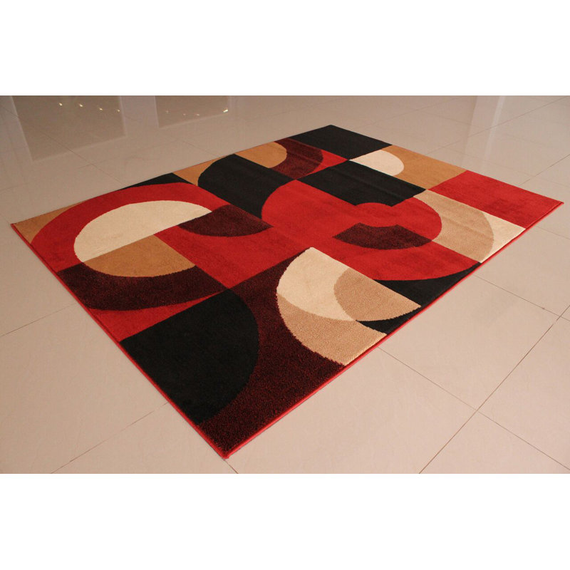 Tapis orange tissé à la machine Adilet, Tapis de couloir 2 pi x 7 pi 2 po