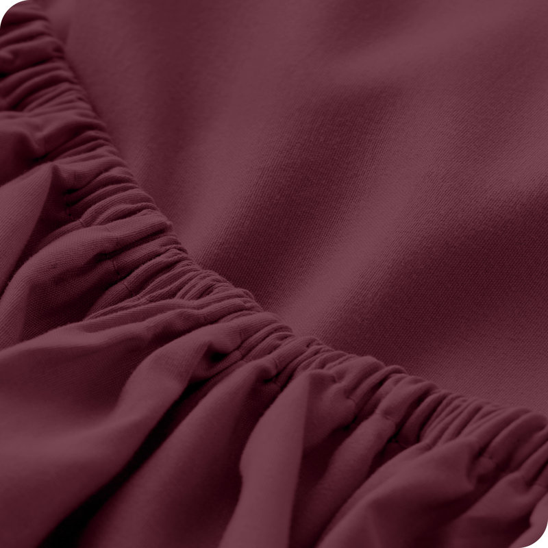 Microfiber Fitted Sheet, Burgundy, Full Fitted Sheet