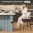 Swivel Bar Stools Set Of 4, Counter Height Bar Stools With Back & Metal Legs-Beige-521065325