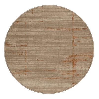 Machine Washable Abstract Brown Area Rug