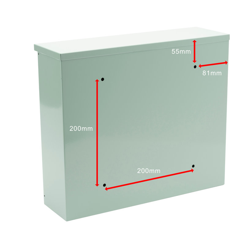 Elegance Wall Mounted Galvanised Steel Lockable Weatherproof Post Box - 36x31x10cm, Chartwell Green